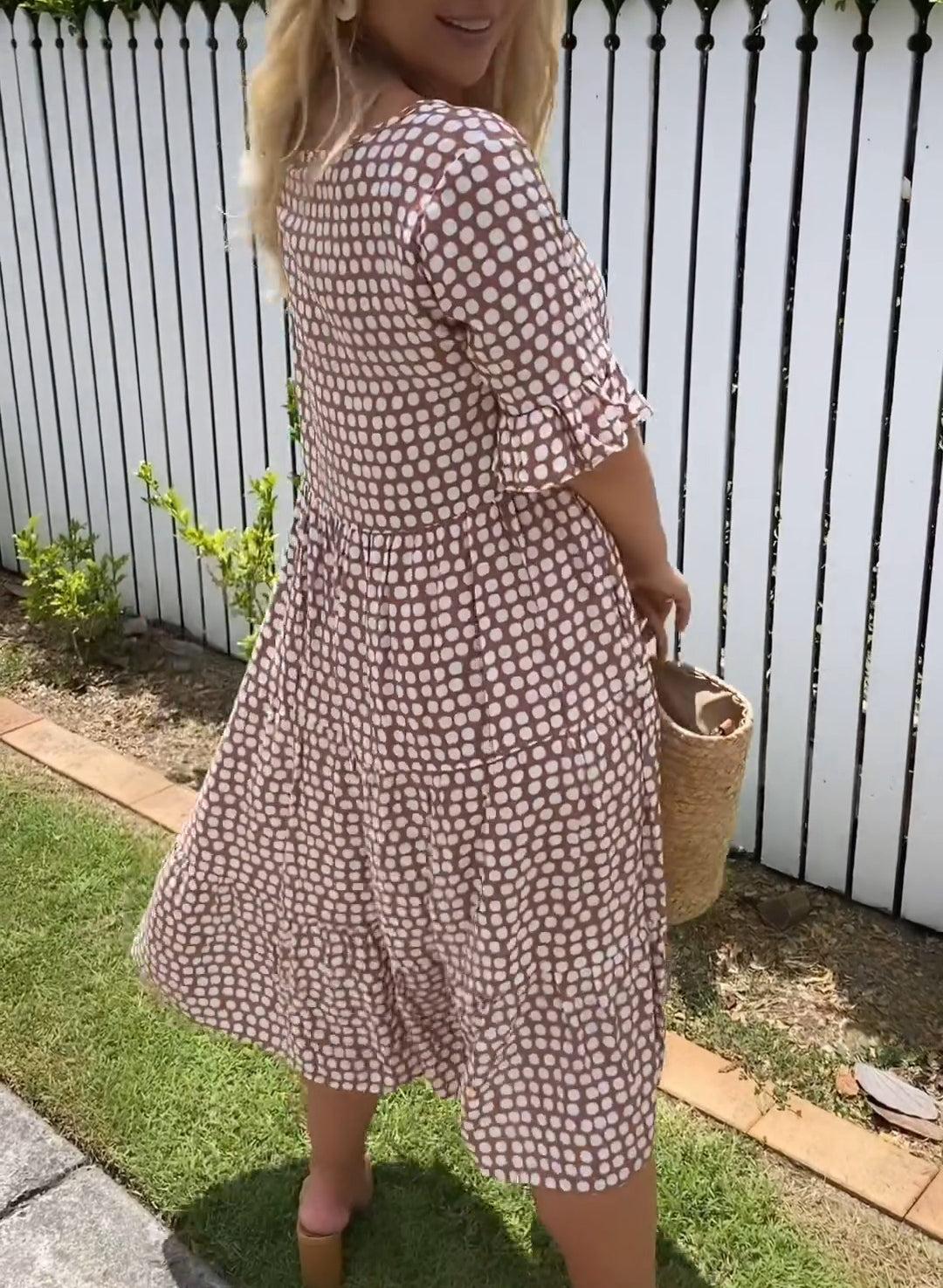 Tammy™ | Short Sleeve Midi Dress