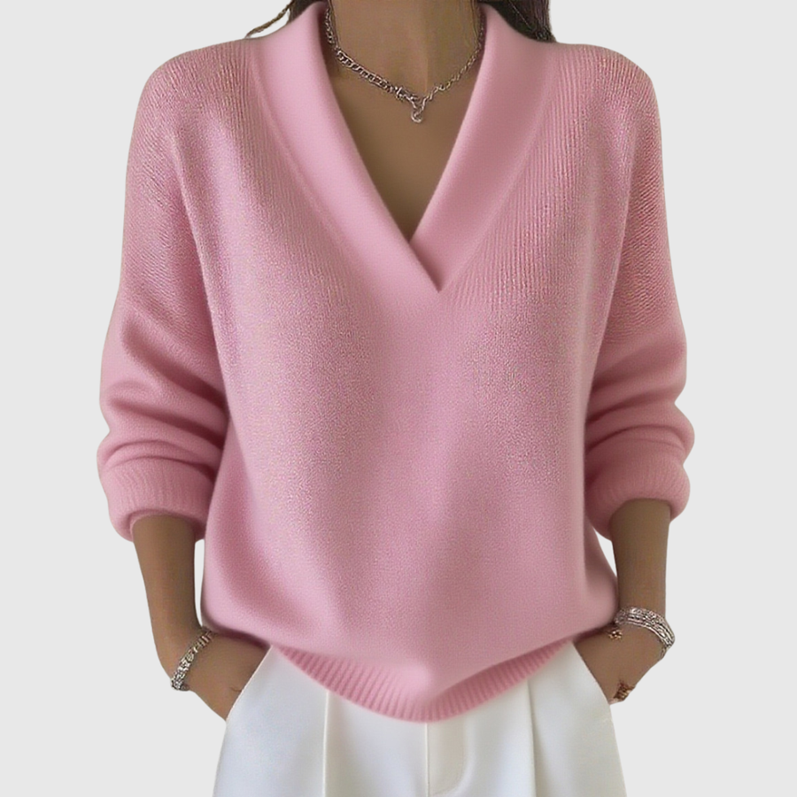Olivia™ | Relaxed V-Neck Jumper
