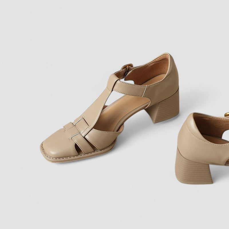 Kara™ | T-Strap Block Heel Sandals