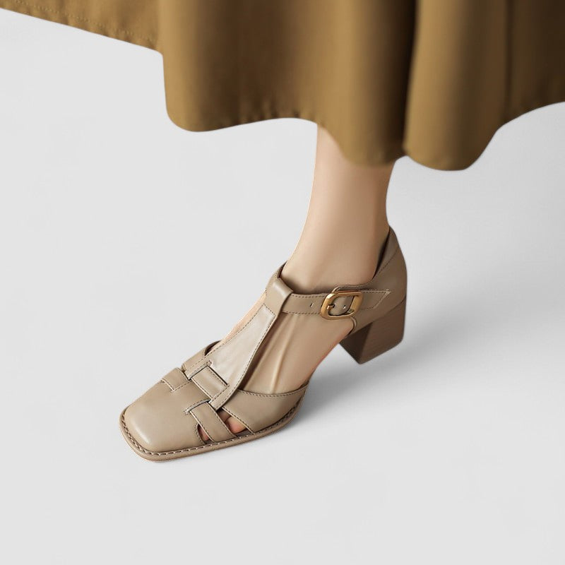 Kara™ | T-Strap Block Heel Sandals