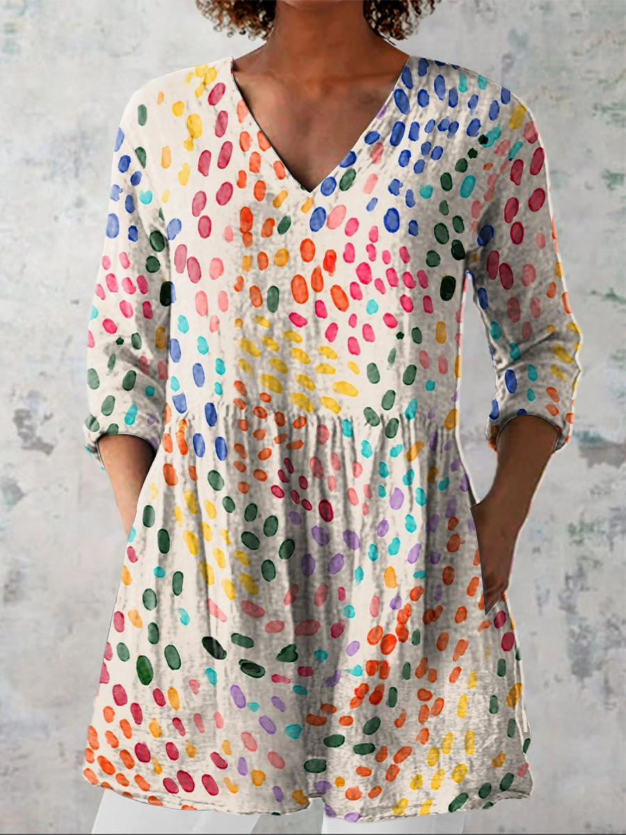 Nola™ | Confetti Dot Tunic Blouse