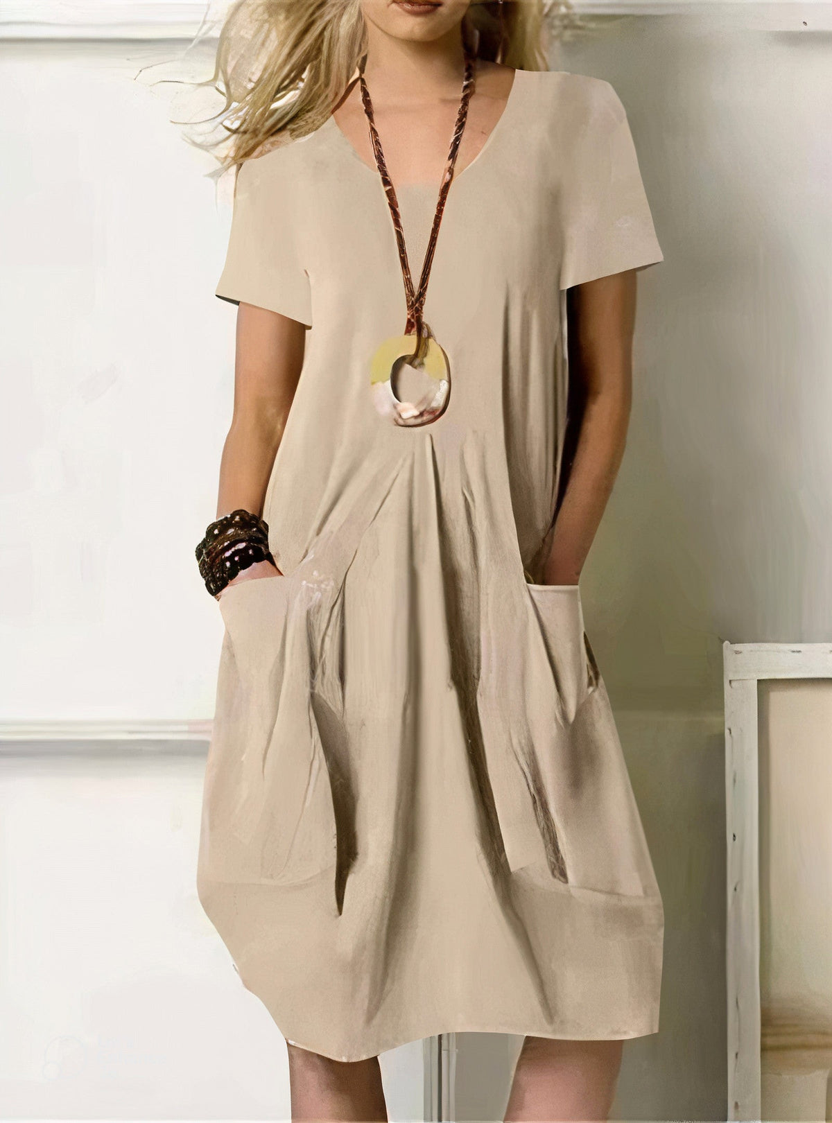 Paula™ | A-Line Pocket Midi Dress