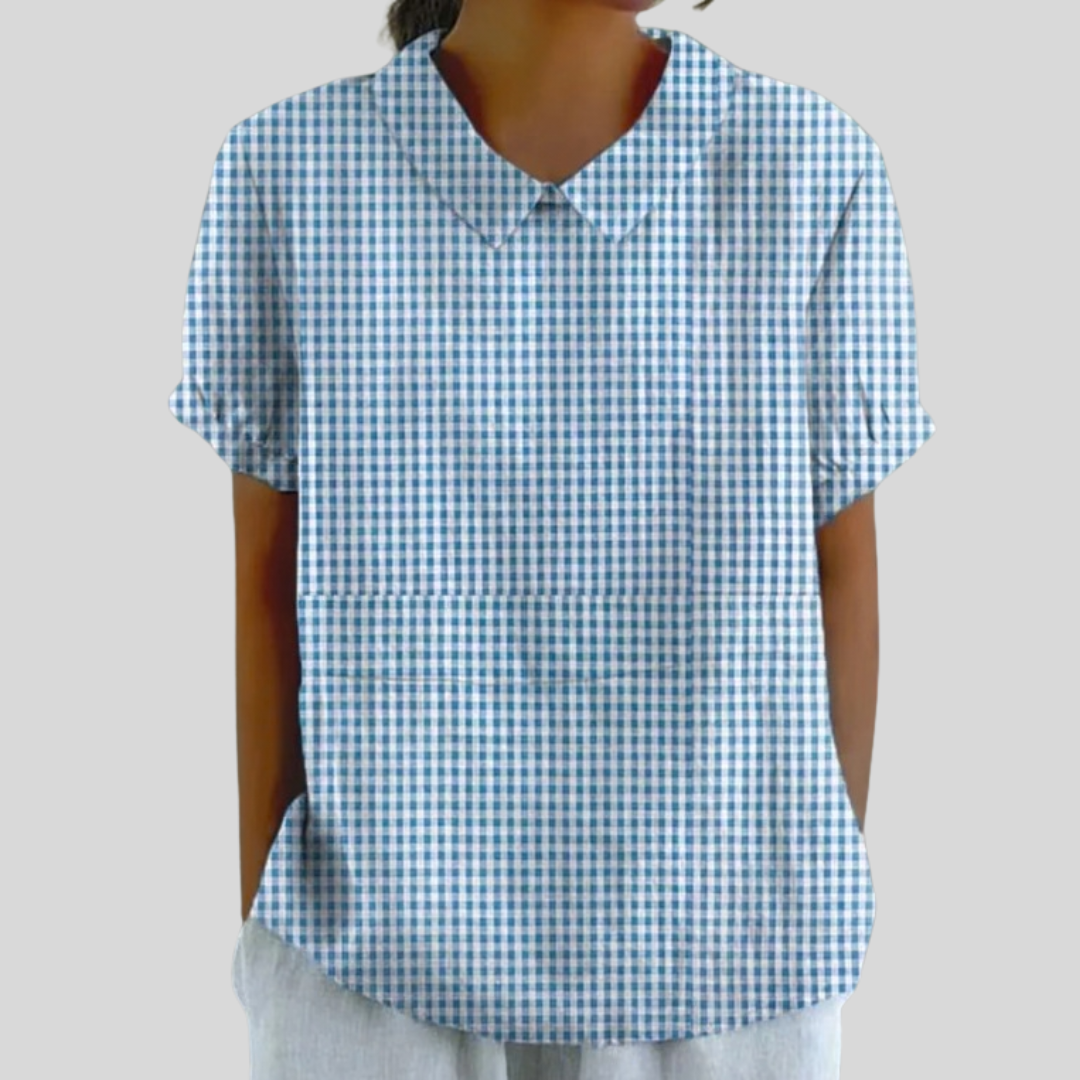 Margot™ | Gingham Check Polo Top