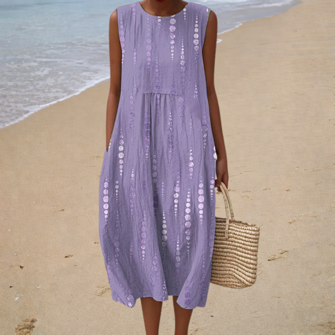Nora™ | Sleeveless Printed Summer Dress