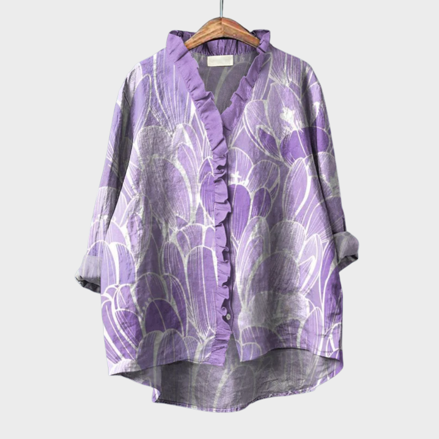 Josephine™ | Violet Artful Print Blouse