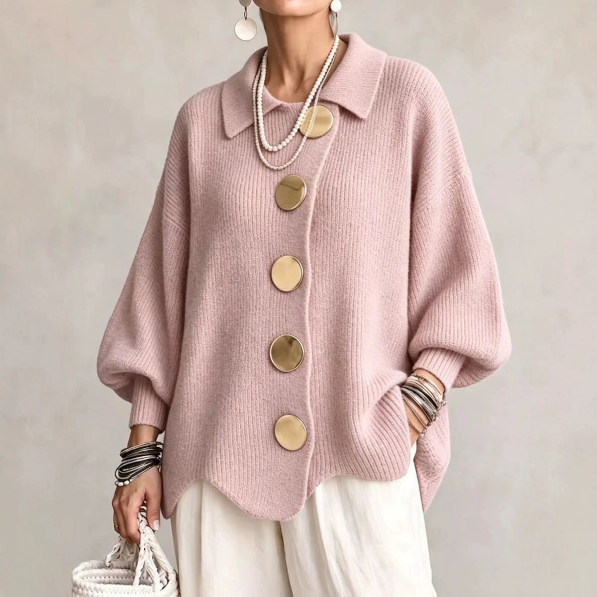 Trish™ | Oversized Collared Cardigan