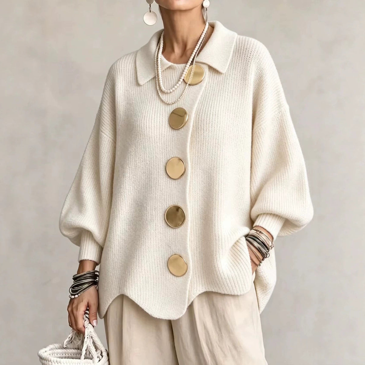 Trish™ | Oversized Collared Cardigan