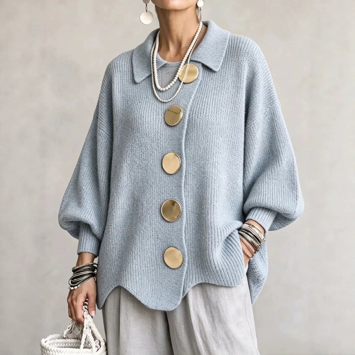 Trish™ | Oversized Collared Cardigan