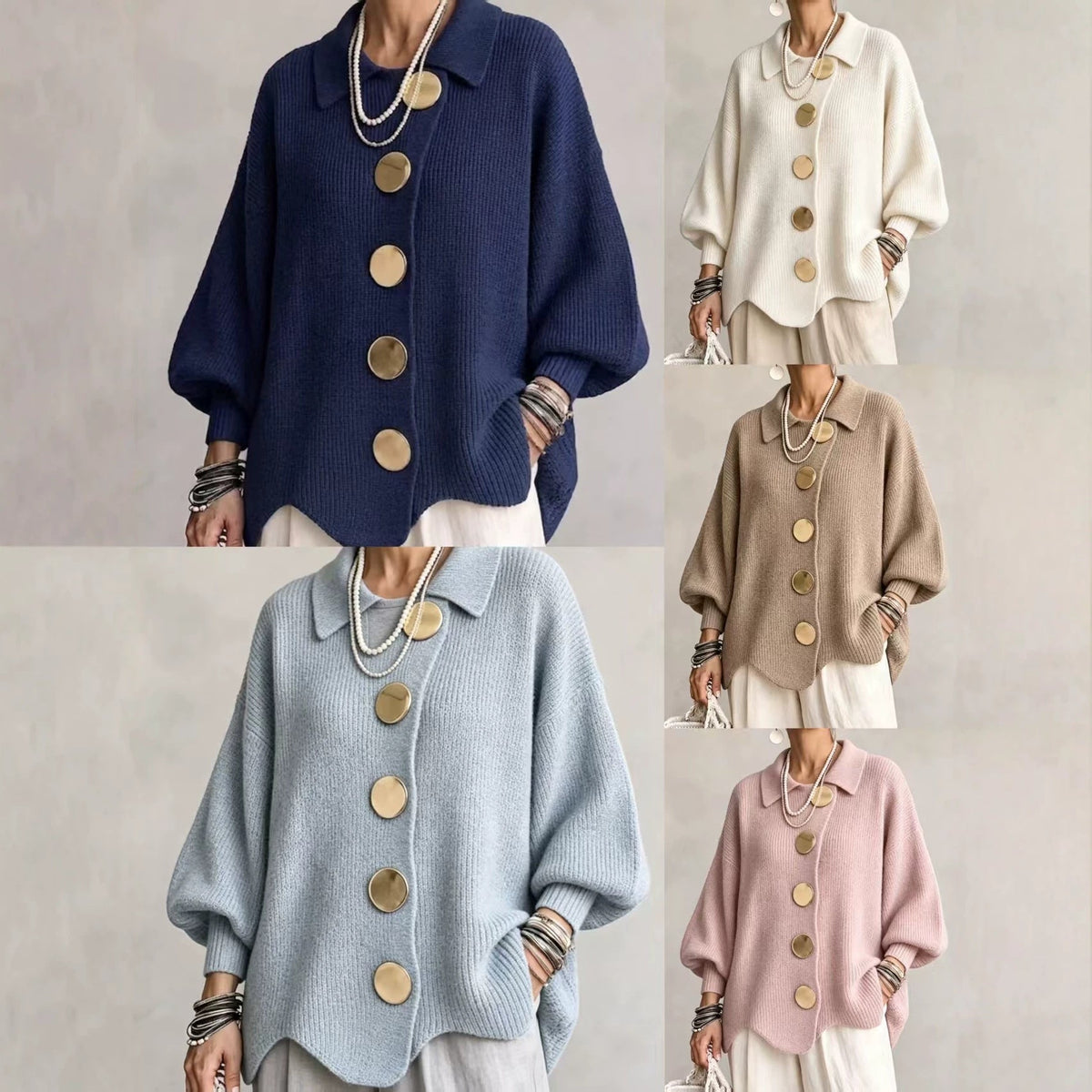 Trish™ | Oversized Collared Cardigan