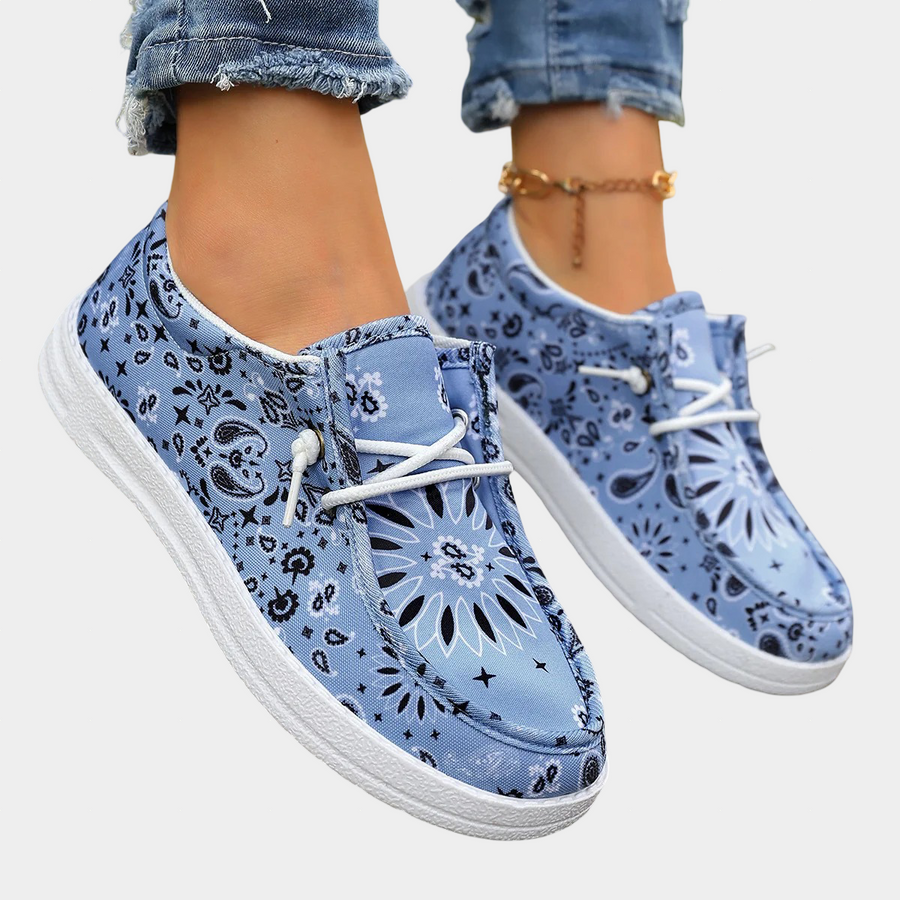 Carla™ | Blue Boho Comfort Shoes